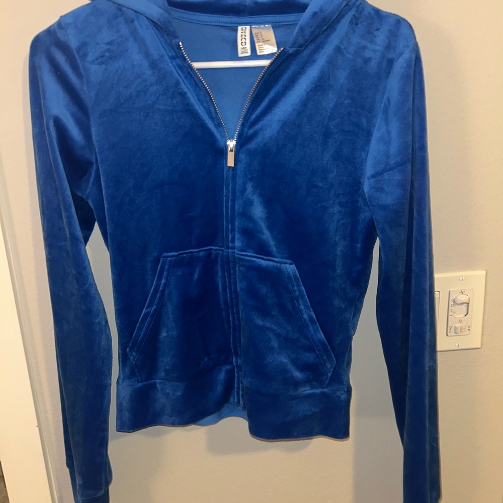 H&M Royal Blue Velour Hoodie